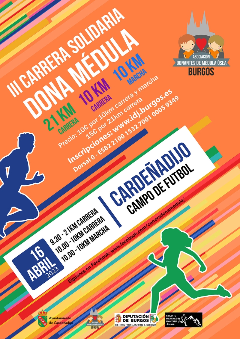 III CARRERA SOLIDARIA DONA MÉDULA - CARDEÑADIJO - Inscríbete