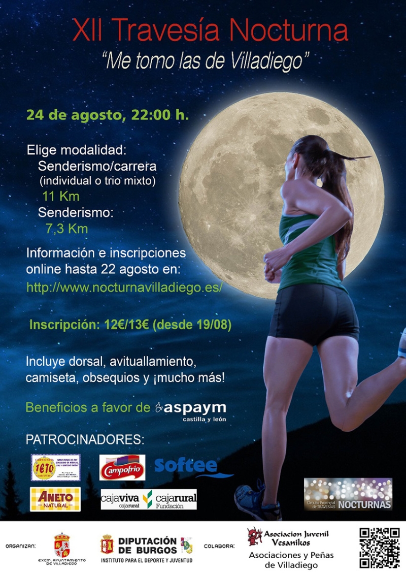 XII TRAVESÍA NOCTURNA ME TOMO LAS DE VILLADIEGO - Inscríbete