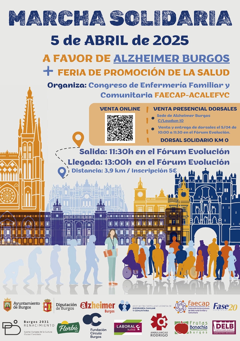 MARCHA SOLIDARIA A FAVOR DE ALZHEIMER BURGOS - FERIA DE PROMOCIÓN DE LA SALUD - Inscríbete