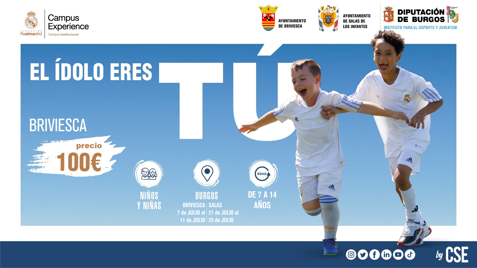 BRIVIESCA - CAMPUS DE FUTBOL EXPERIENCE FUNDACION REAL MADRID - Inscríbete