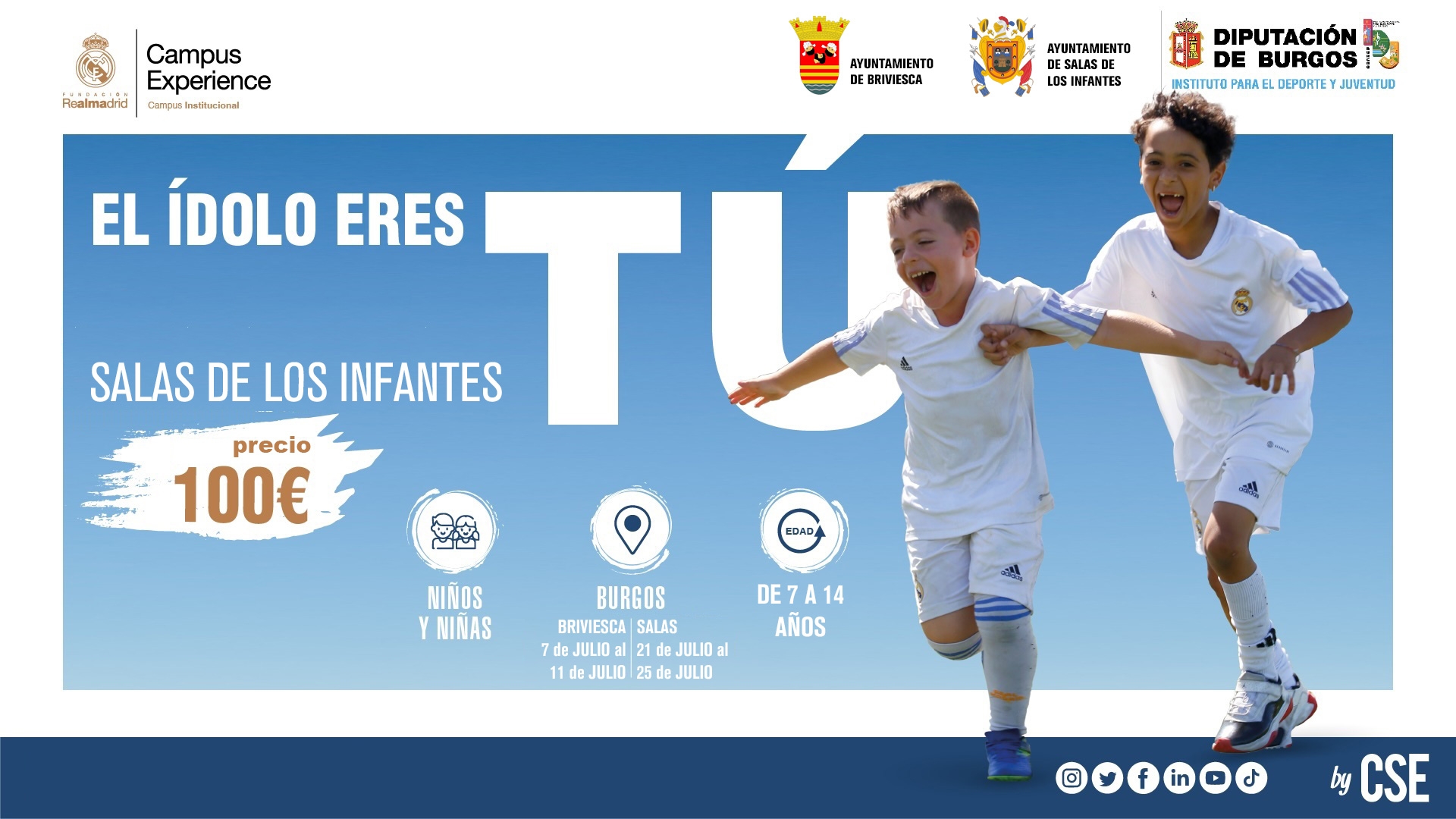SALAS DE LOS INFANTES - CAMPUS DE FUTBOL EXPERIENCE FUNDACION REAL MADRID - Inscríbete