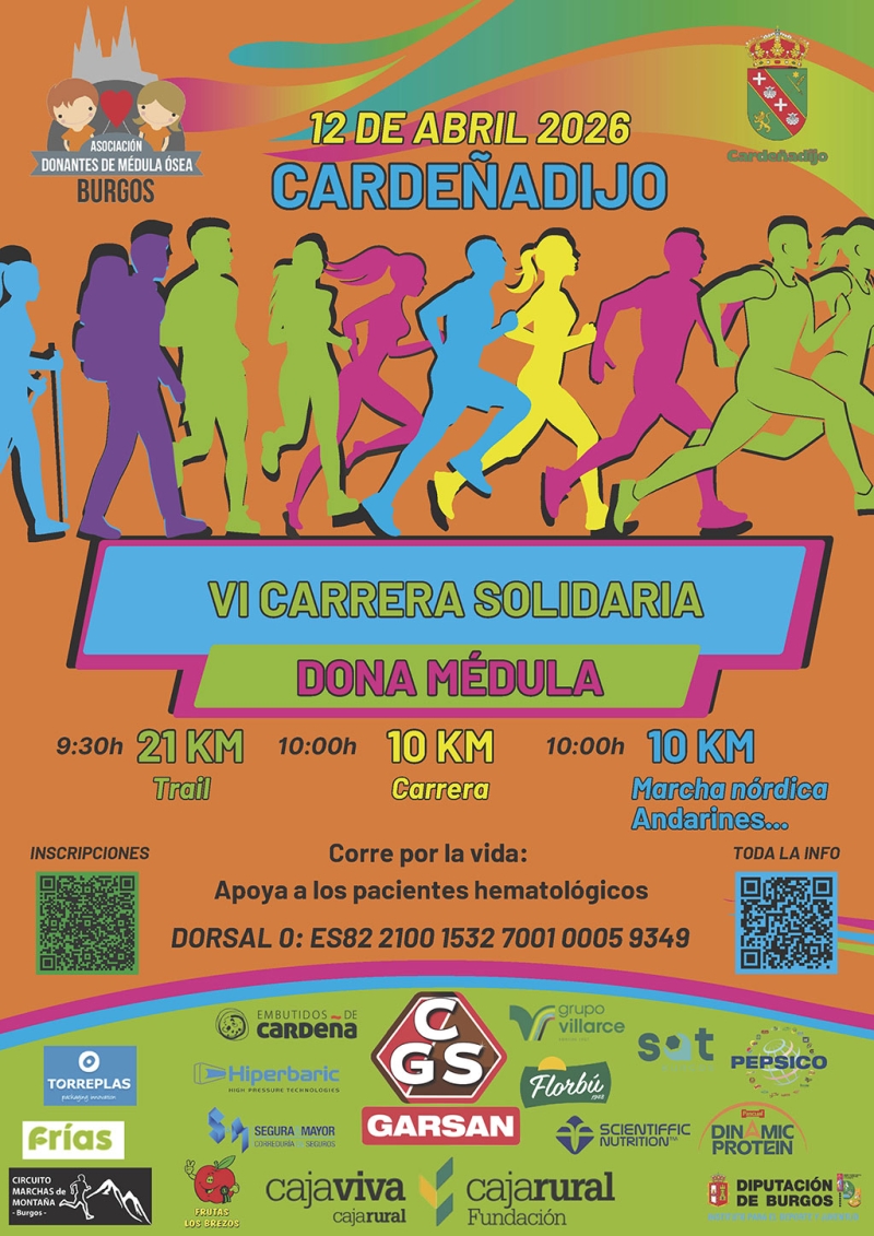 VI CARRERA SOLIDARIA DONA MÉDULA - CARDEÑADIJO - Inscríbete