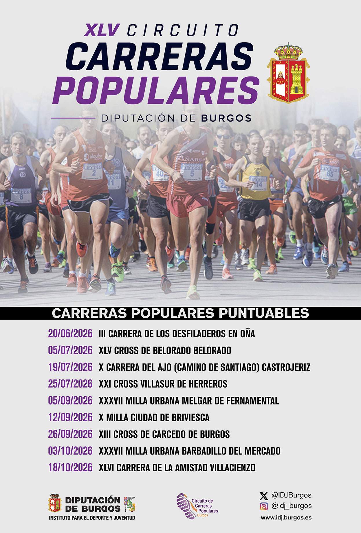 XLV CIRCUITO PROVINCIAL DE CARRERAS PEDESTRES POPULARES - Inscríbete