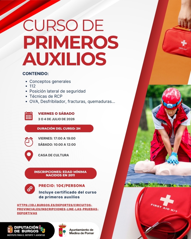 CURSO DE PRIMEROS AUXILIOS - Inscríbete