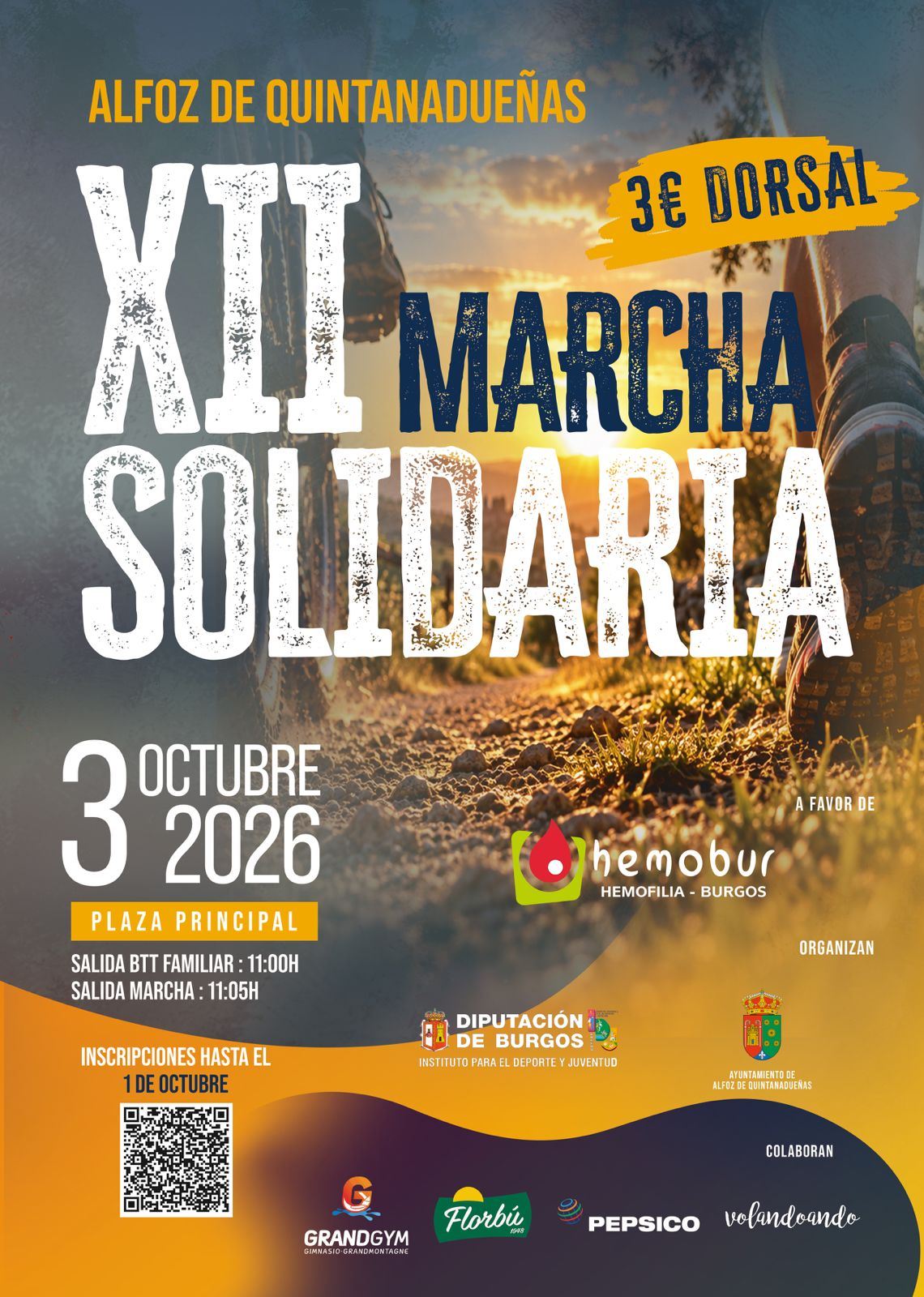 XII MARCHA SOLIDARIA ALFOZ DE QUINTANADUEÑAS - Inscríbete