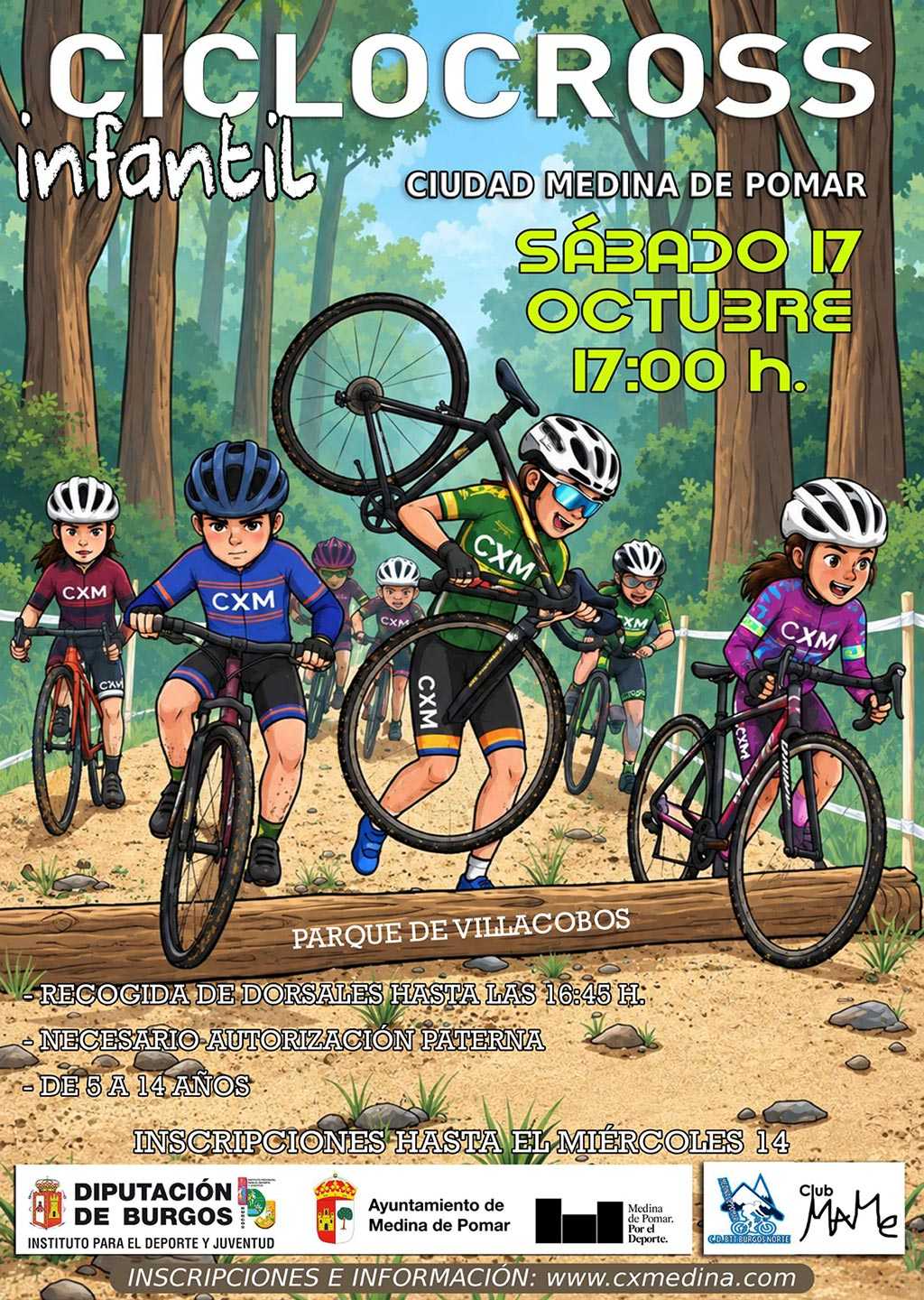 XIV CICLOCROSS INFANTIL CIUDAD DE MEDINA DE POMAR - Inscríbete