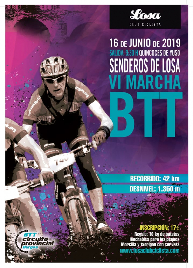 VI MARCHA BTT VALLE DE LOSA - Inscríbete