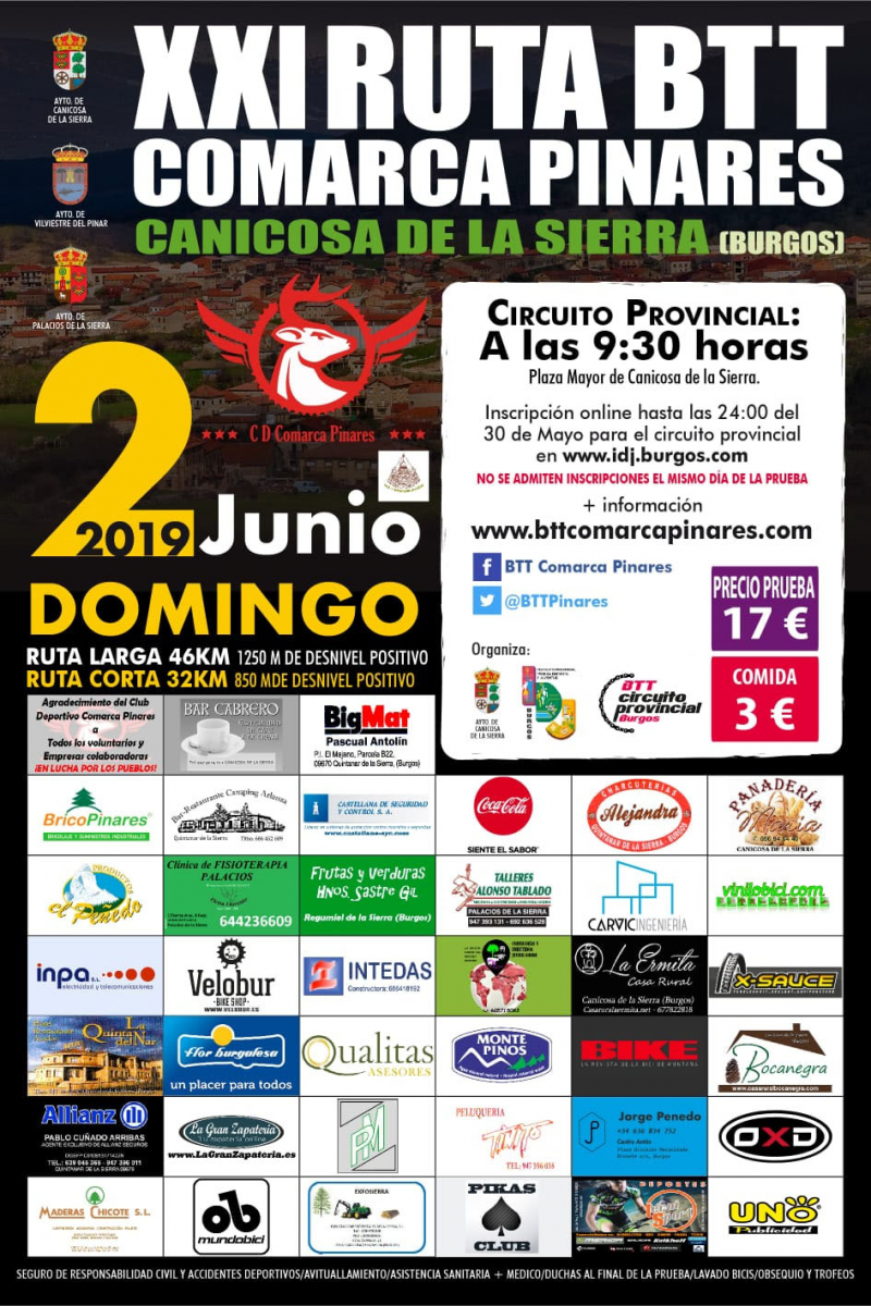 XXI BTT COMARCA PINARES - Inscríbete