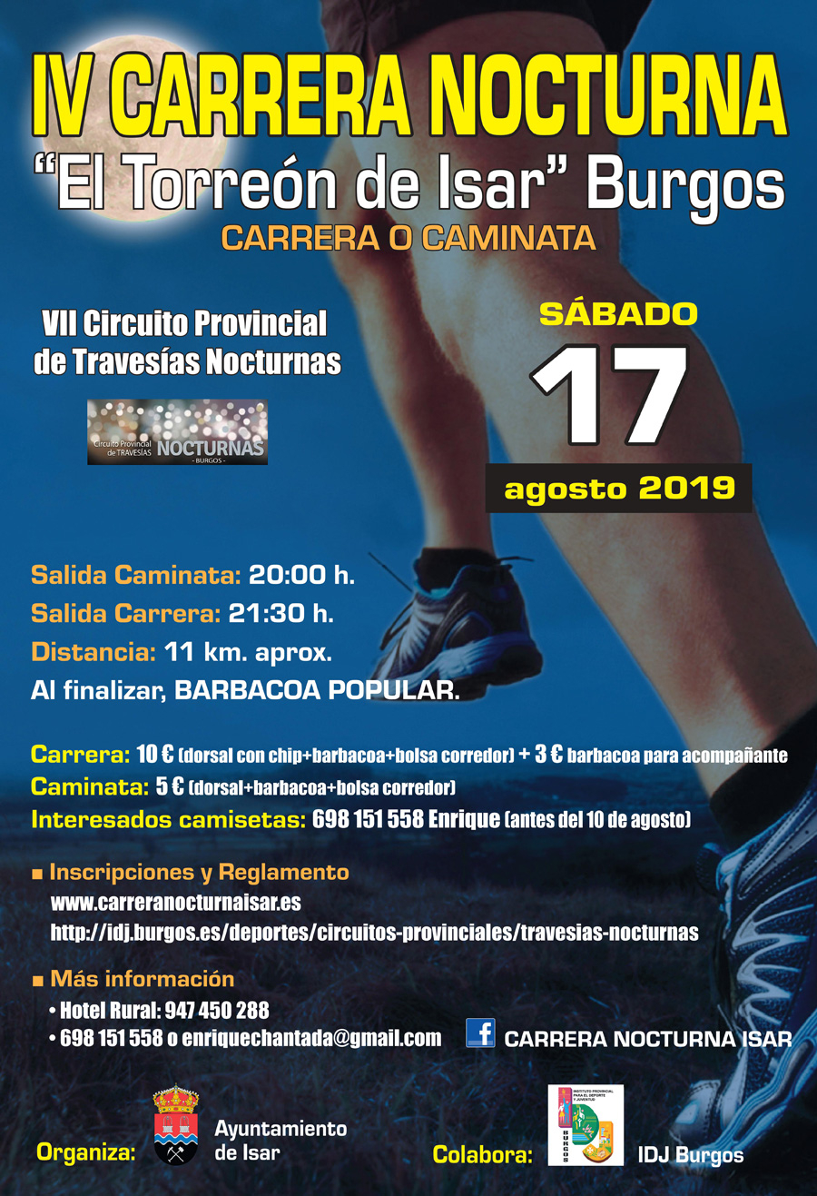 IV CARRERA NOCTURNA EL TORREÓN DE ISAR - Inscris-toi
