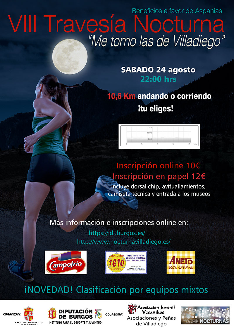 VIII TRAVESIA NOCTURNA ME TOMO LAS DE VILLADIEGO - Inscríbete