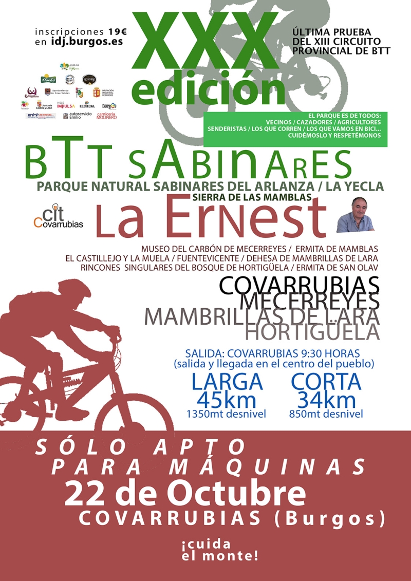 BTT COVARRUBIAS LA ERNEST 2023 - Inscríbete