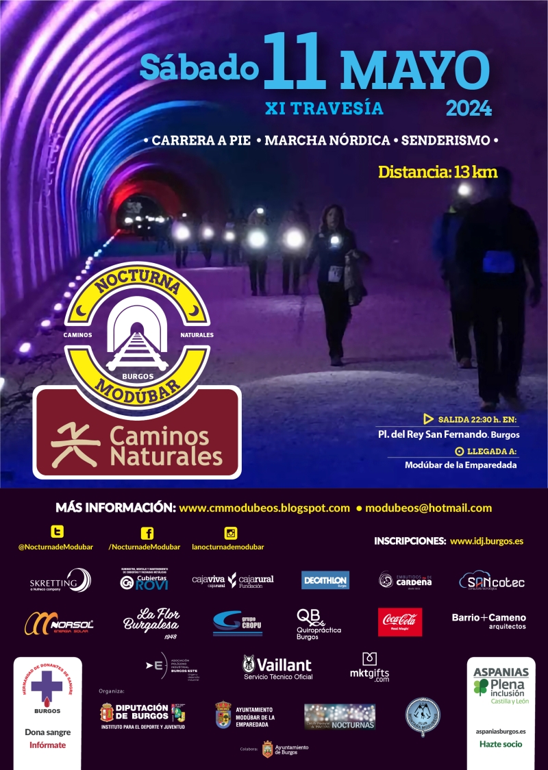 XI NOCTURNA DE MODÚBAR CAMINOS NATURALES - Inscríbete