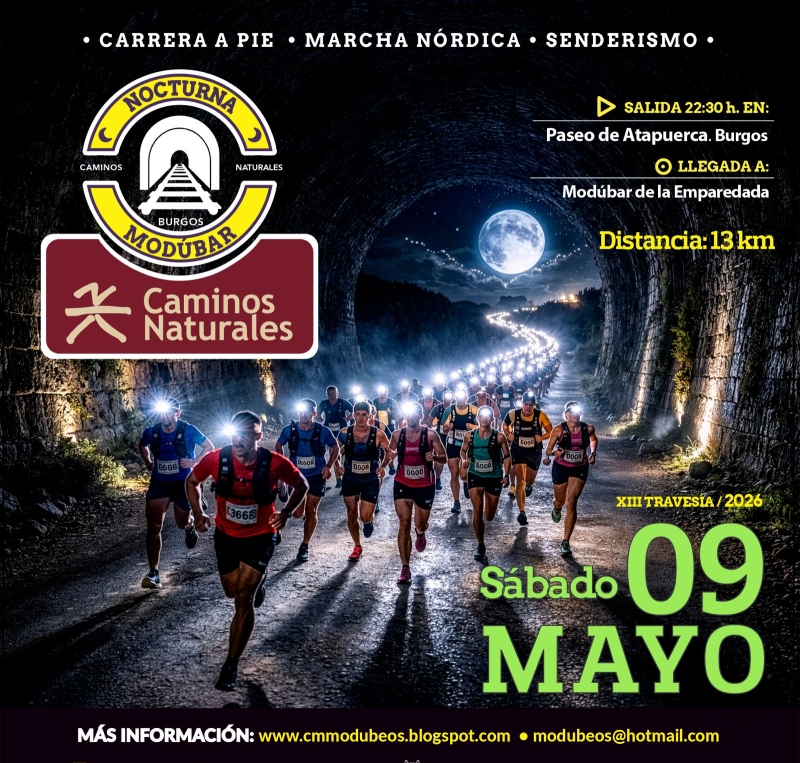 XIII NOCTURNA DE MODÚBAR CAMINOS NATURALES - Inscríbete